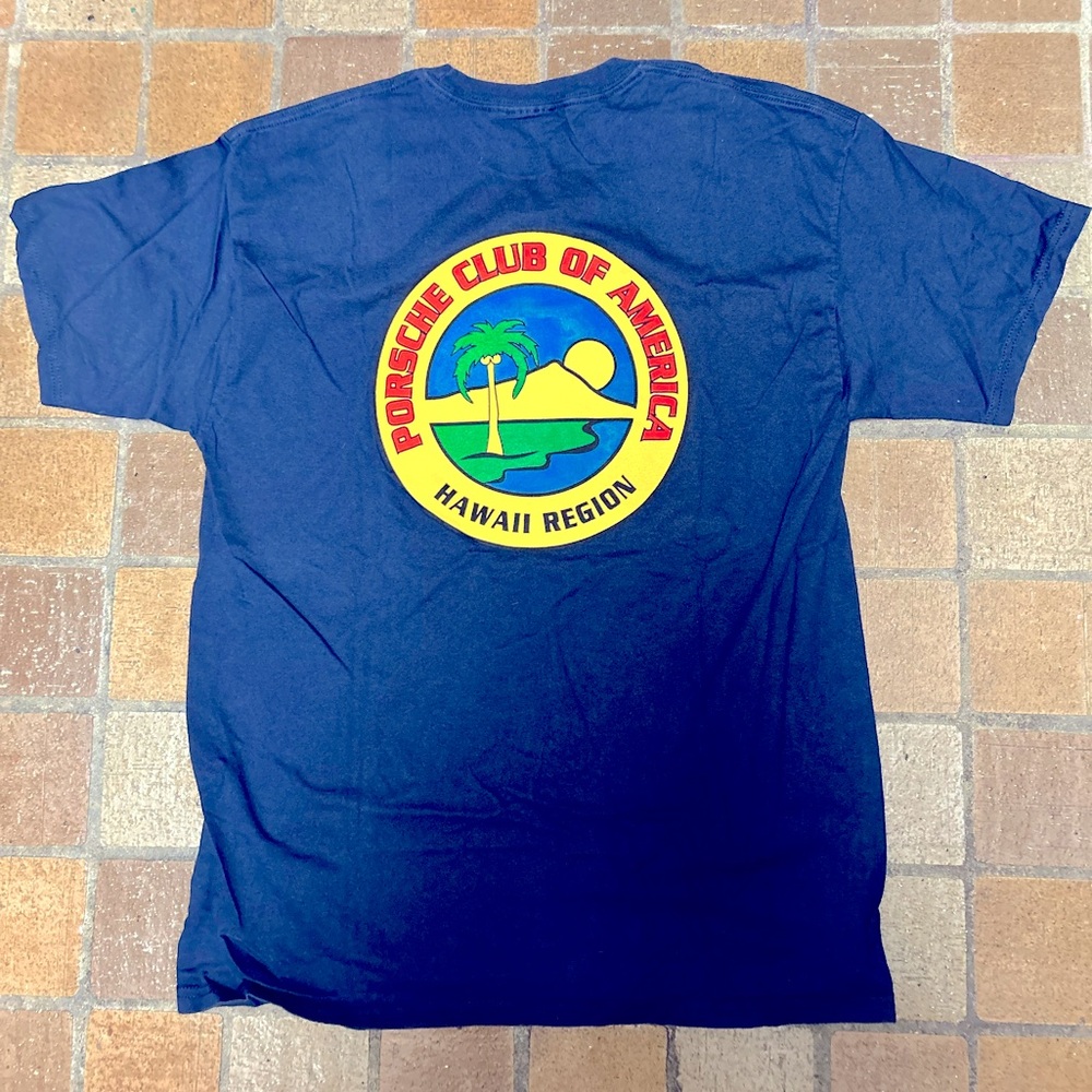 PORSCHE CLUB of AMERiCA🏝️HAWAii REGiON 💙X-LARGE BLUE T-SHiRT - NEW